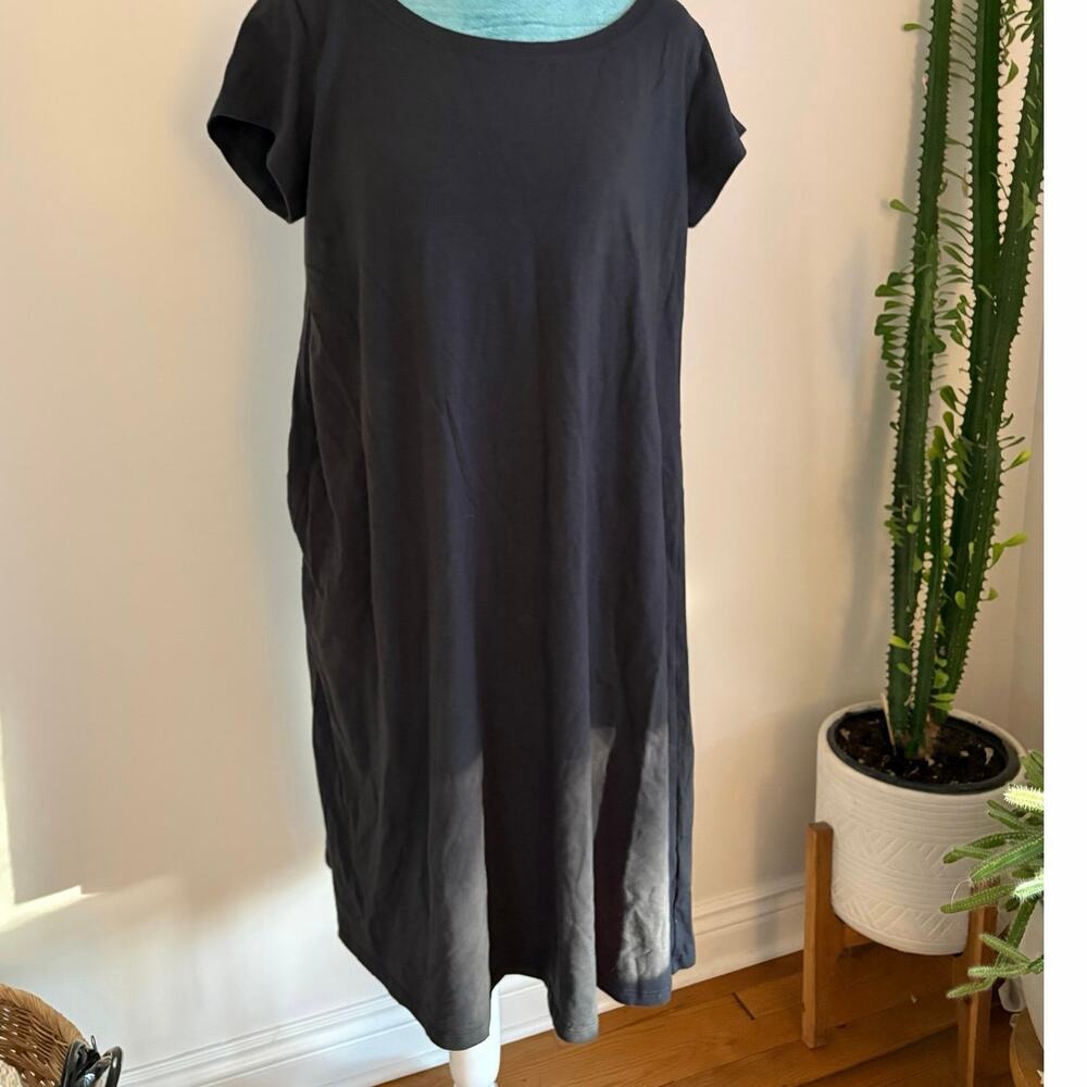 Eileen Fisher Simple clean Aesthetic T-Shirt Dress MEDIUM